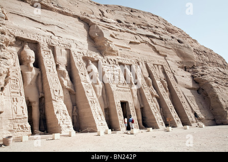 Temple d'Hathor - Abu Simbel, Egypte Banque D'Images