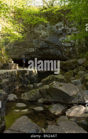 Yr Ogof Afon, Porth, Ystradfellte Mellte, parc national de Brecon Beacons, Powys, Pays de Galles, Royaume-Uni, Europe Banque D'Images