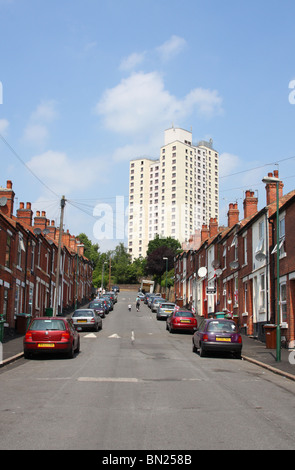 Une rue dans la zone de Sneinton Nottingham, Angleterre, Royaume-Uni Banque D'Images