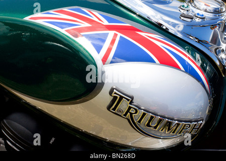 Un résumé de l'imaginer sur un réservoir de carburant moto Triumph Banque D'Images