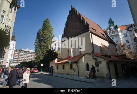 Synagogue Vieille-Nouvelle, Prague Banque D'Images