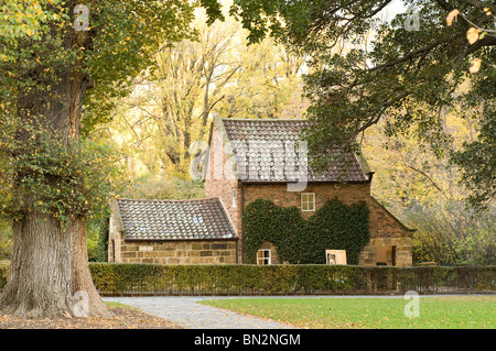 Le capitaine Cook's Cottage, Fitzroy Gardens, Melbourne, Australie Banque D'Images