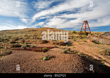 Mine abandonnée près de Silverton, New South Wales Australie Banque D'Images