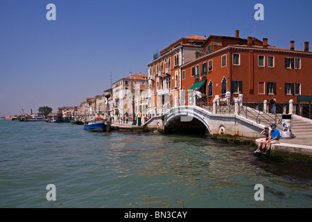 Le Zattere, Dorsoduro, Venise, Italie Banque D'Images