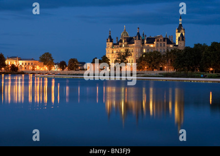 Château de Schwerin, Mecklembourg-Poméranie-Occidentale, Allemagne Banque D'Images