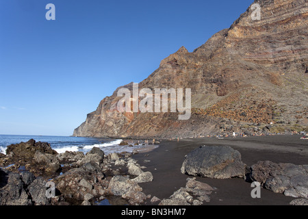 Playa del Ingles, Valle Gran Rey, La Gomera, Espagne Banque D'Images