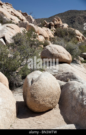 Des roches dans le parc national de Joshua Tree, California, USA Banque D'Images