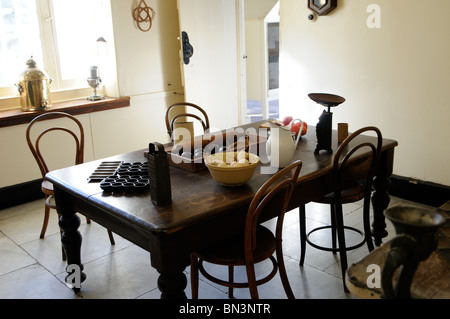 Propriété du National Trust, cuisine intérieur, Côme Maison historique et jardin, South Yarra, Melbourne, Victoria, Australie Banque D'Images