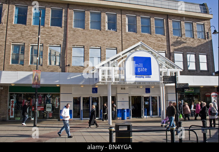 Centre commercial de la porte de l'usine, Bury, Greater Manchester, UK. Banque D'Images