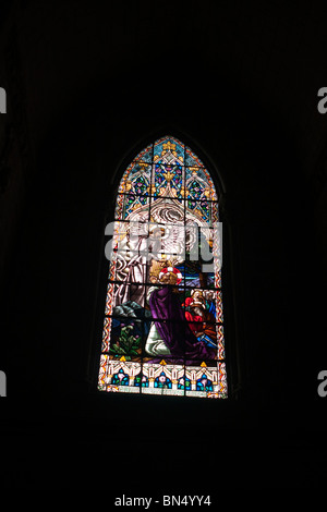 Vitraux à l'IBasílica del Voto Nacional de Quito, Équateur Banque D'Images