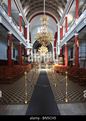 Intérieur de l'Église Orthodoxe historique de saint Nikolaos à La Canée, Crète, Grèce. Banque D'Images