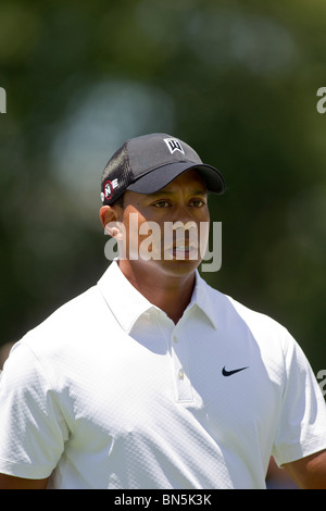 Tiger Woods à la compétition de la National AT&T 2010 Banque D'Images