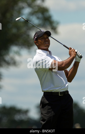 Tiger Woods à la compétition de la National AT&T 2010 Banque D'Images