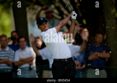 Tiger Woods à la compétition de la National AT&T 2010 Banque D'Images