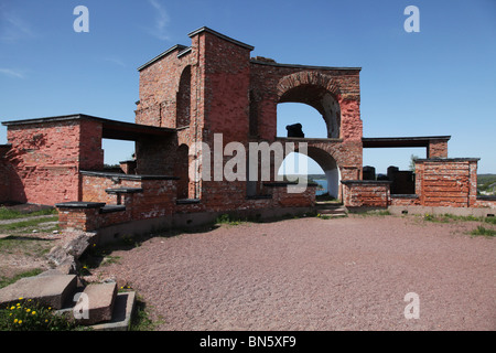 La vieille forteresse russe Notvikstornet près de Bomarsund sur l'archipel d'Åland entre la Finlande et la Suède Banque D'Images