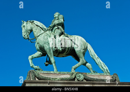 Statue équestre de Gustave-adolphe à Gustav Adolfs Torg Banque D'Images