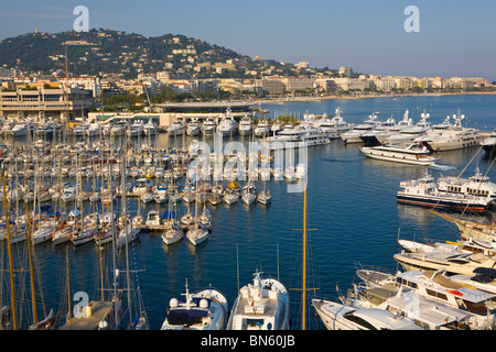 Des vue sur Vieux Port, Vieux Port, Cannes, Provence-Alpes-Côte d'Azur, France Banque D'Images