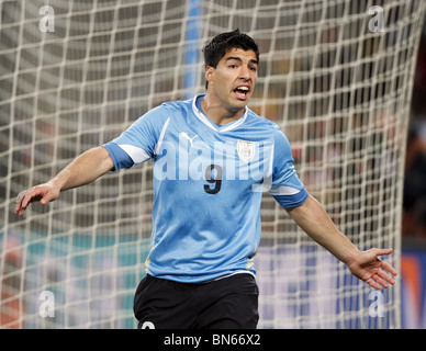 LUIS SUAREZ URUGUAY - GHANA AFRIQUE DU SUD JOHANNESBURG SOCCER CITY 02 Juillet 2010 Banque D'Images