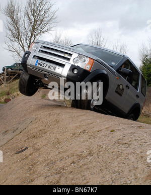 Une norme Land Rover Discovery à Solihull LR le terrain d'essai, 05-02-2008. Photos de John Robertson. Banque D'Images