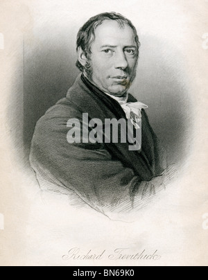 Richard Trevithick, 1771-1833, ingénieur des mines de Cornouailles et de l'inventeur, pionnier de la locomotion à vapeur sur le transport routier et ferroviaire Banque D'Images