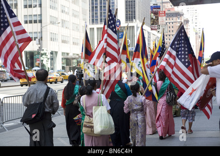 Les immigrants internationaux Parade, NEW YORK : Banque D'Images