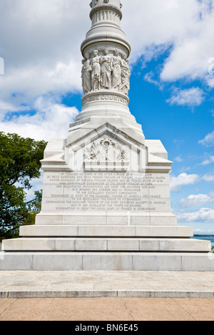 Yorktown, Virginia - Sep 2009 - Base de la Victory Monument Historique à Yorktown, en Virginie Banque D'Images