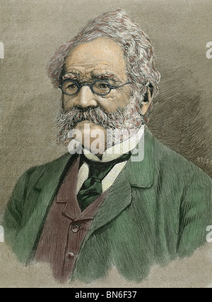 Werner von Siemens (Lenthe, 1816-Charlottenburg, 1892). L'ingénieur allemand. Gravure du xixe siècle. Banque D'Images