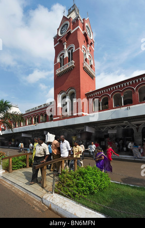 L'Inde Tamil Nadu Chennai Madras ex l'Egmore Railway Station Banque D'Images