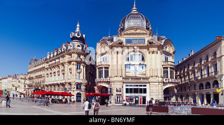 Place de la Comédie, l'Opéra, Montpellier France. Il s'agit d'une image en haute résolution. Banque D'Images