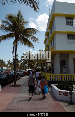 Miami South Beach Ocean drive Banque D'Images