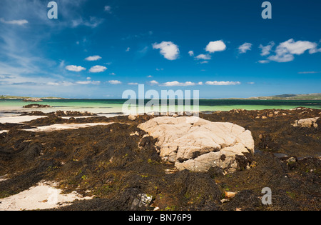 Le Coral Strand à Derrygimla, Ballyconneely, Connemara, Co Galway, Irlande Banque D'Images