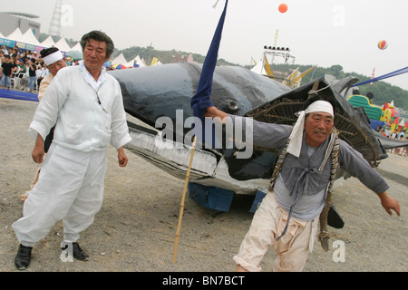 Ulsan whale Festival, célébration de baleines et à la chasse à la baleine/ la chasse à la baleine, à Ulsan, en Corée du Sud. Banque D'Images