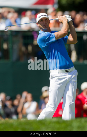 Dustin Johnson qui se font concurrence au niveau national AT&T 2010 Banque D'Images