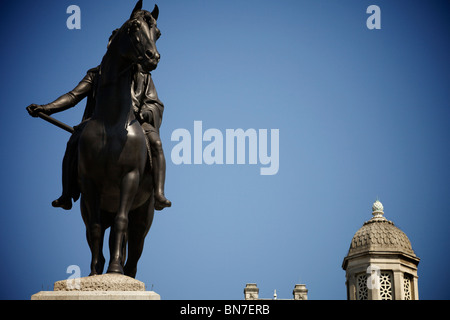 Le roi George IV Statue, Trafalgar Square, Londres, Angleterre Banque D'Images