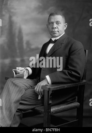 Photo Portrait de leader politique africain-américain, éducateur, orateur et auteur Booker T Washington (1856 - 1915). Banque D'Images