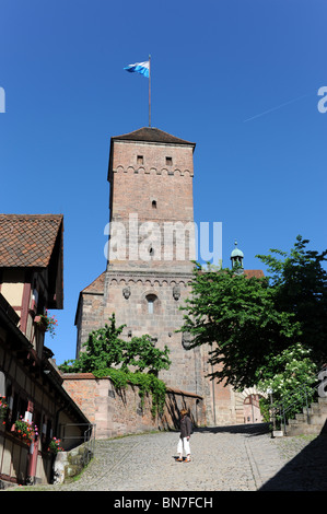 Les murs de la ville de Nuremberg Nuremberg Allemagne Deutschland Europe Banque D'Images