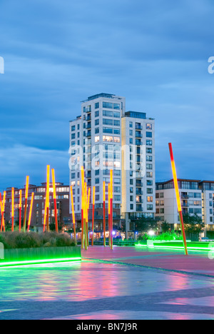 L'Architecture Moderne du Grand Canal de Dublin dans la zone des docks. Banque D'Images