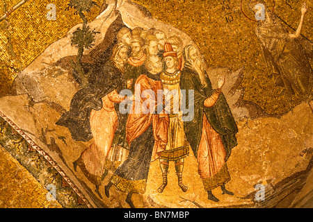 Partie de Jean le Baptiste Témoins de Jésus mosaïque, Musée Chora Kariye, également connu sous le nom de Muzesi, Edirnekapi, Istanbul, Turquie Banque D'Images