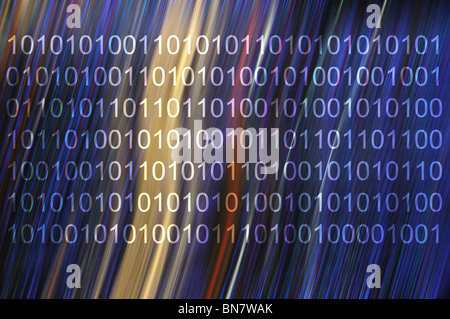 Résumé fond de langage binaire informatique Banque D'Images