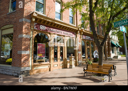 Boutiques rue Skaneateles New York Finger Lakes Region Banque D'Images