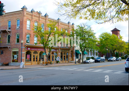 Boutiques rue Skaneateles New York Finger Lakes Region Banque D'Images