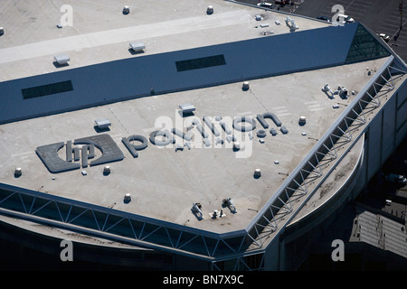 Vue aérienne au-dessus de HP Pavillion à San Jose en Californie Banque D'Images