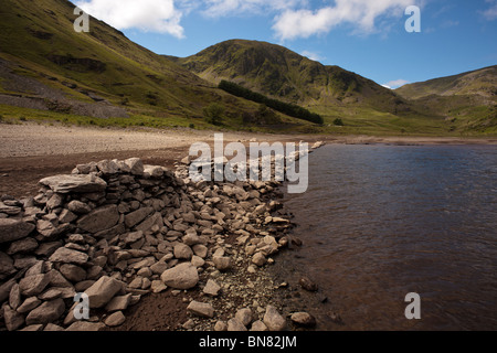 Haweswater réservoir pendant la sécheresse, Cumbria Banque D'Images