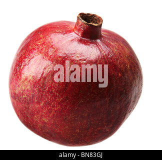 Fruits avec des graines de grenade sur fond blanc Banque D'Images