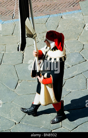 Parade médiévale de Giostra del Saracino, Arezzo, Toscane, Italie Banque D'Images