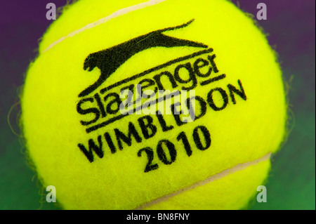 Slazenger Wimbledon 2010 détail balle au tennis de Wimbledon 2010 Banque D'Images