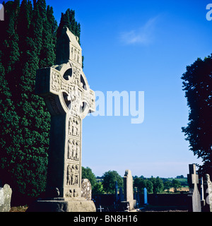 MUIREDACH'S CELTIC CROIX DU SUD 10ème siècle CIMETIÈRE COUNTY MEATH IRLANDE MONASTERBOICE Banque D'Images