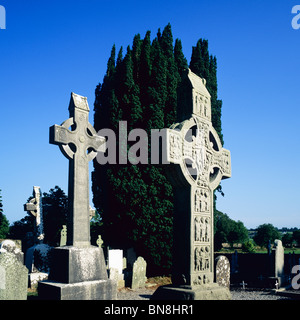 MUIREDACH'S CELTIC CROIX DU SUD 10ème siècle CIMETIÈRE COUNTY MEATH IRLANDE MONASTERBOICE Banque D'Images