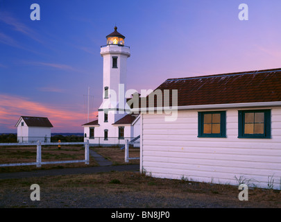 Point Wilson Lighthouse, Fort Worden State Park, Washington Banque D'Images