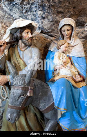 Le vol de Joseph, Marie et Jésus en Egypte, Grotte du lait, Bethléem Banque D'Images